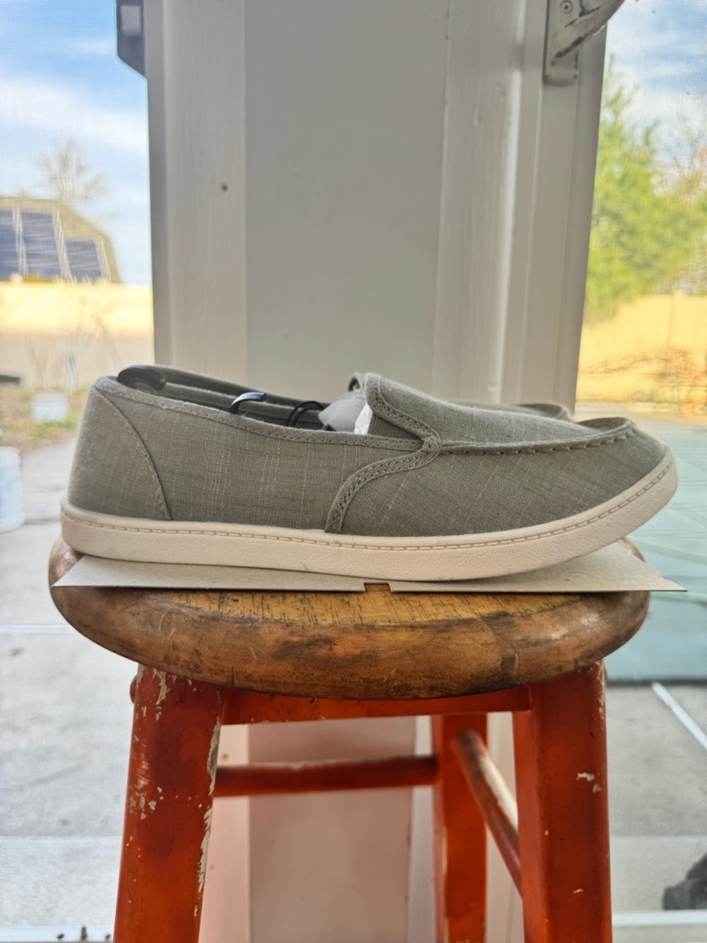 Time and Tru Women's Moc Toe Surf Sneakers Sage Size 9.5